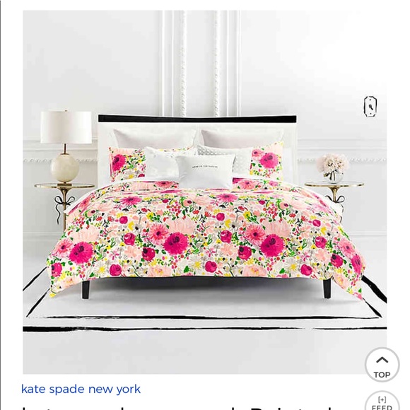 Kate Spade Bedding Painted Dahlias Duvet Cover In Pink Poshmark